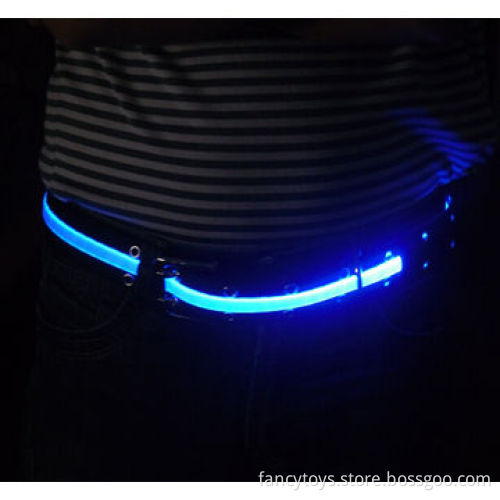 LED flat optical fiber flashing girdle